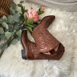 Brown Leather Cowboy Boots